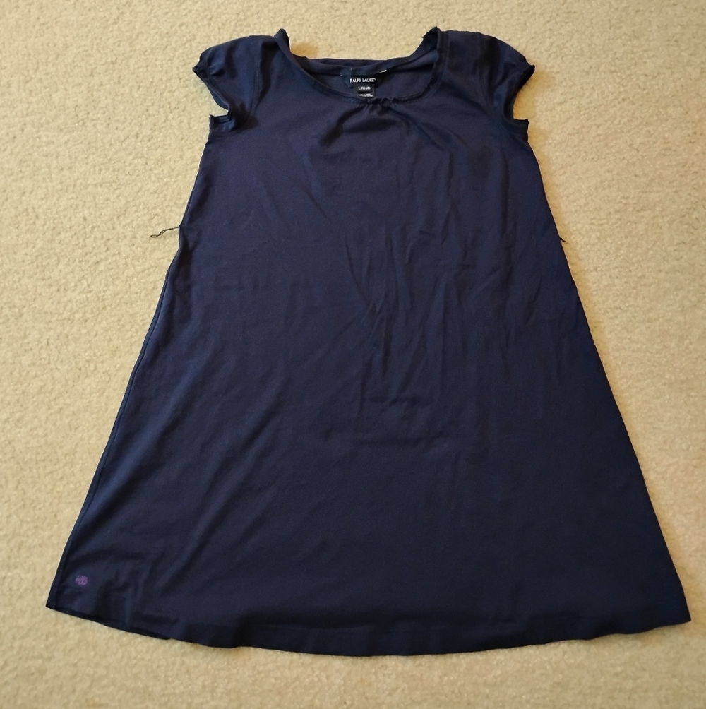 VGUC Girl's Ralph Lauren Deep Blue Dress - Sz L 12-14
